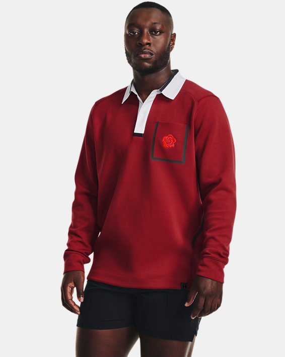 Unisex UA Rose Rugby Shirt, Red, pdpMainDesktop image number 2